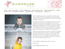 Tablet Screenshot of handinhandnannies.com